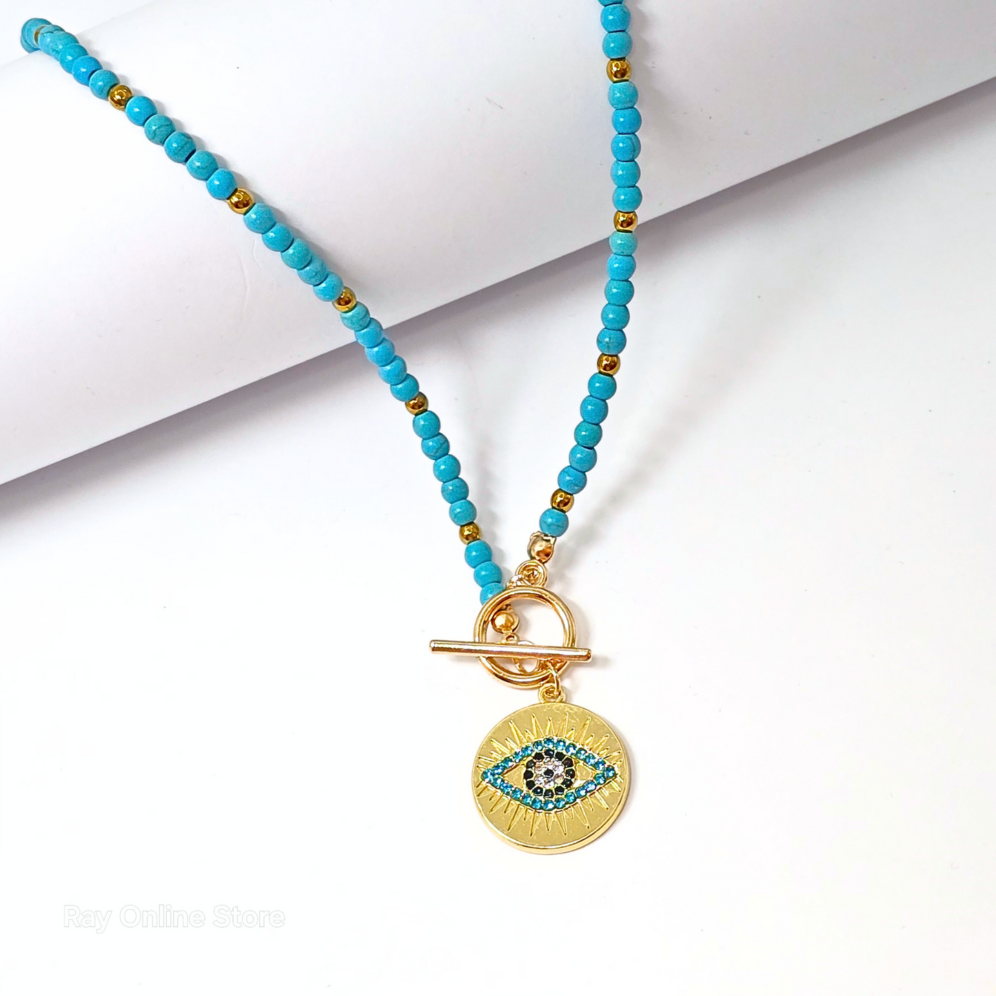 Turkish Eye Toggle Necklace