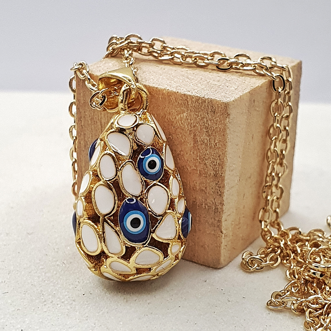 Mosaic Turkish Eye Necklace