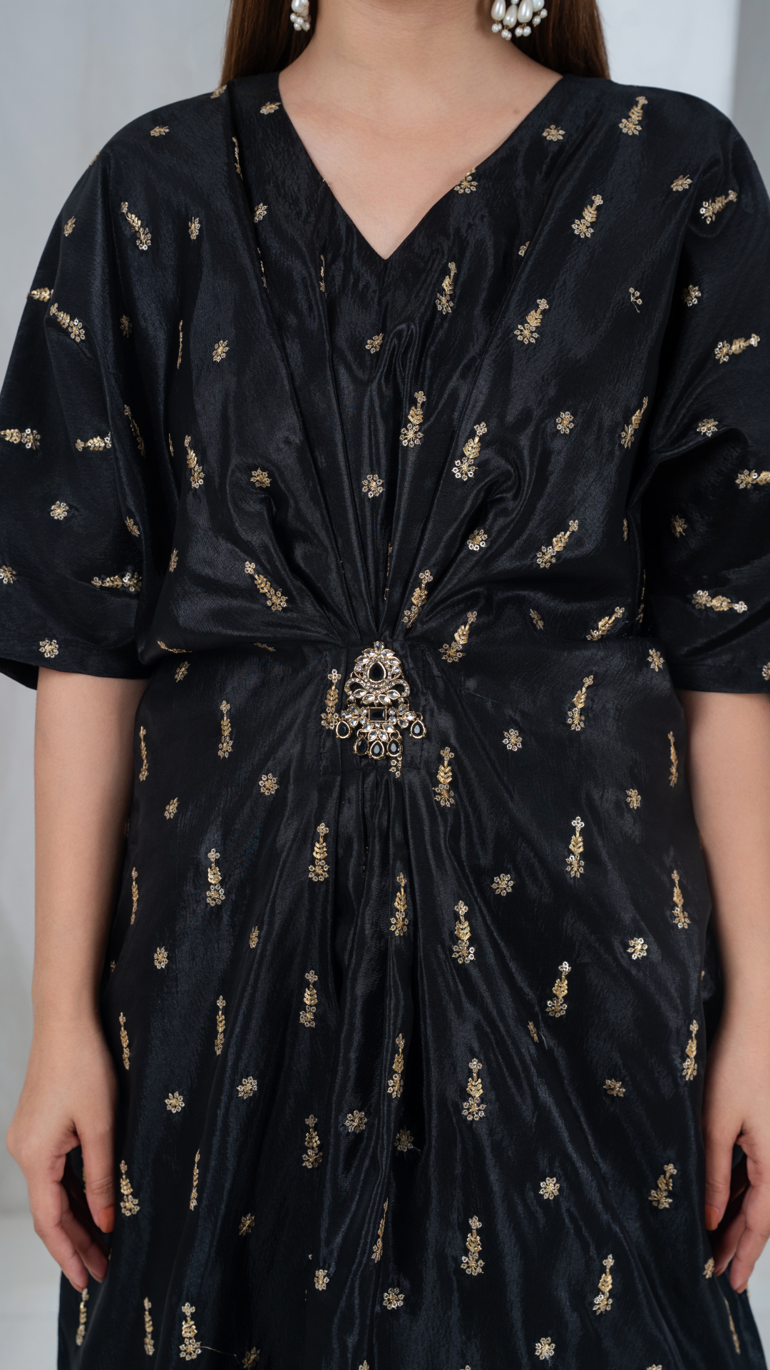 Bejewelled Black Kaftan