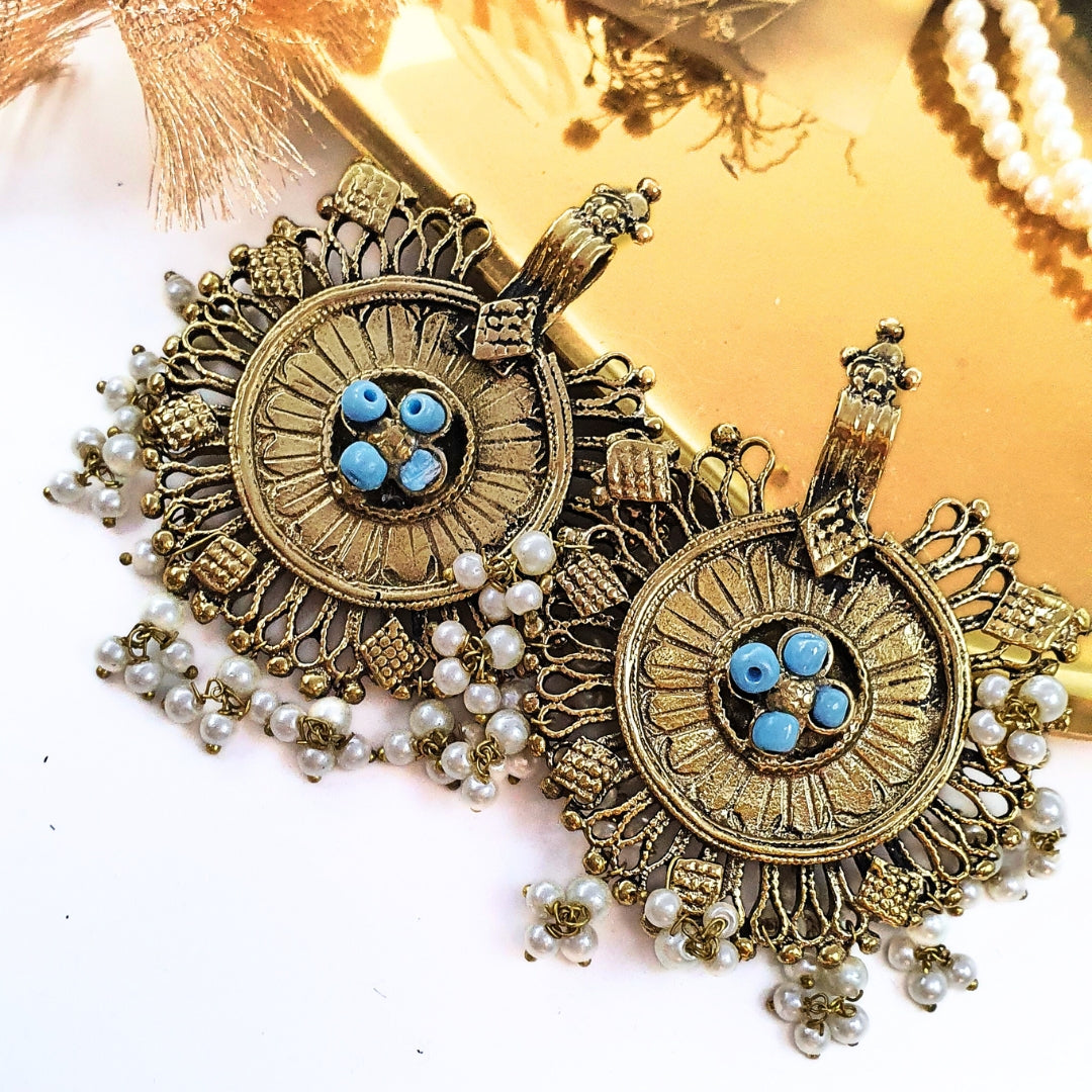 Afghani Vintage Disc Earrings