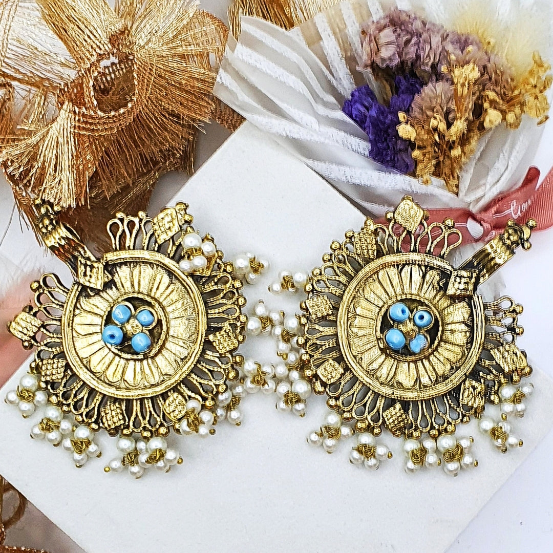 Afghani Vintage Disc Earrings