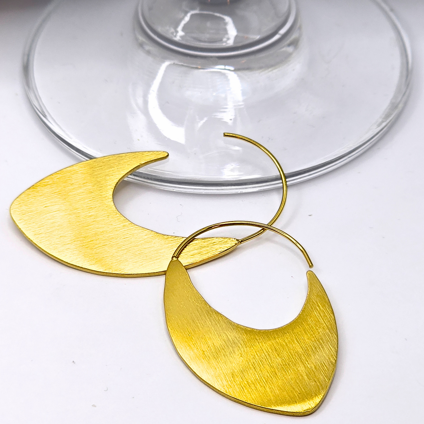 Flat Golden Hoops