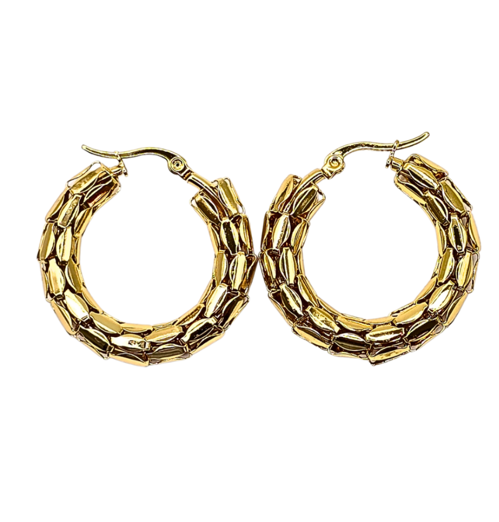 Golden Brick Hoops