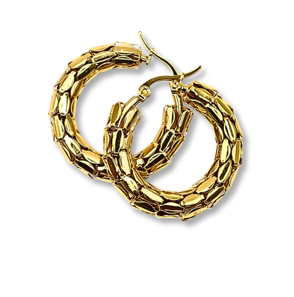 Golden Brick Hoops