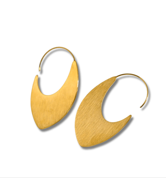 Flat Golden Hoops