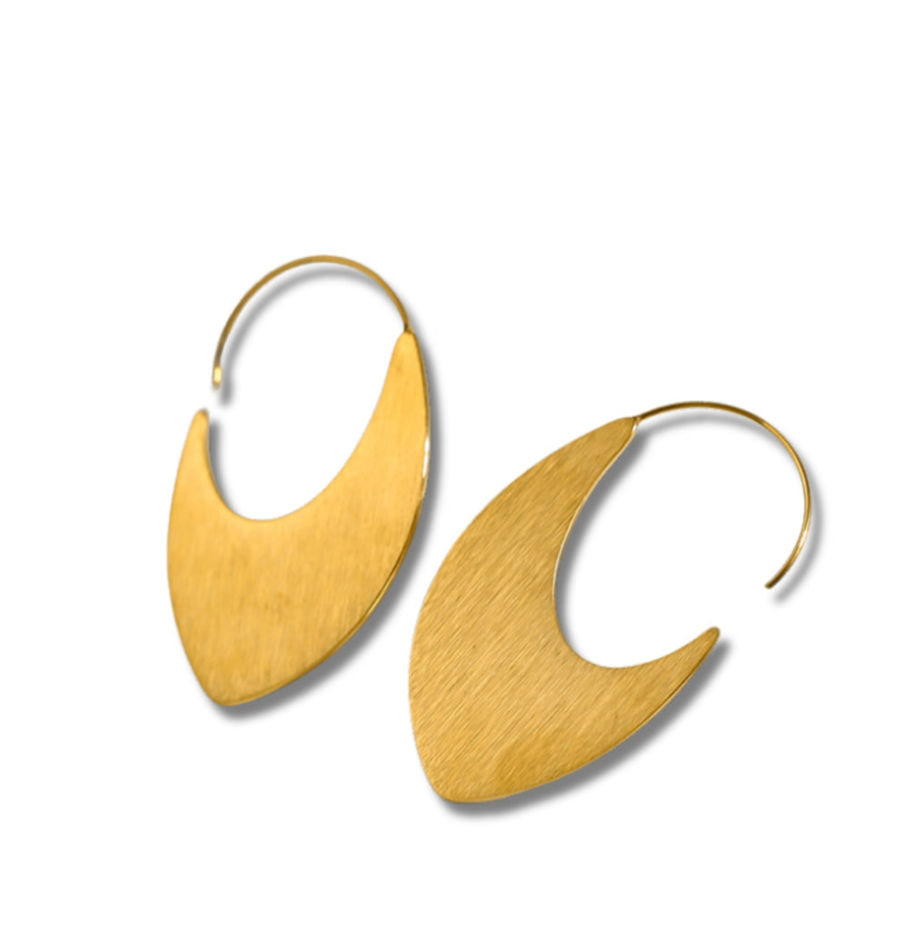 Flat Golden Hoops