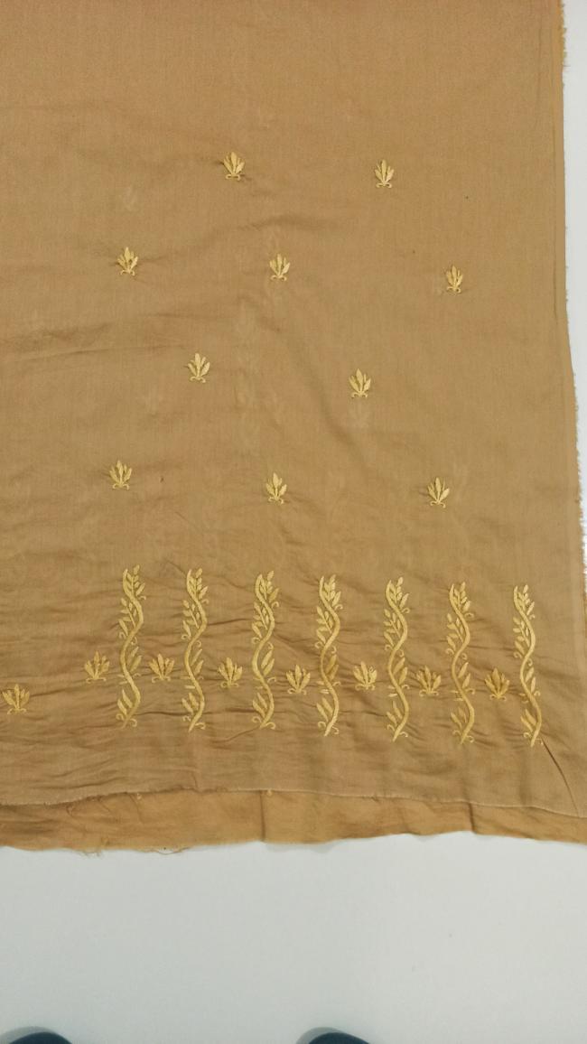 Mustard Vine Shirt-Hand Embroided-Luxury 1PC