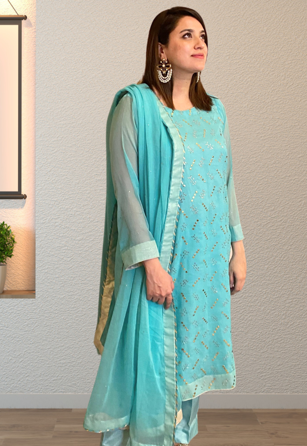 Mukesh Harmony in Sea Green