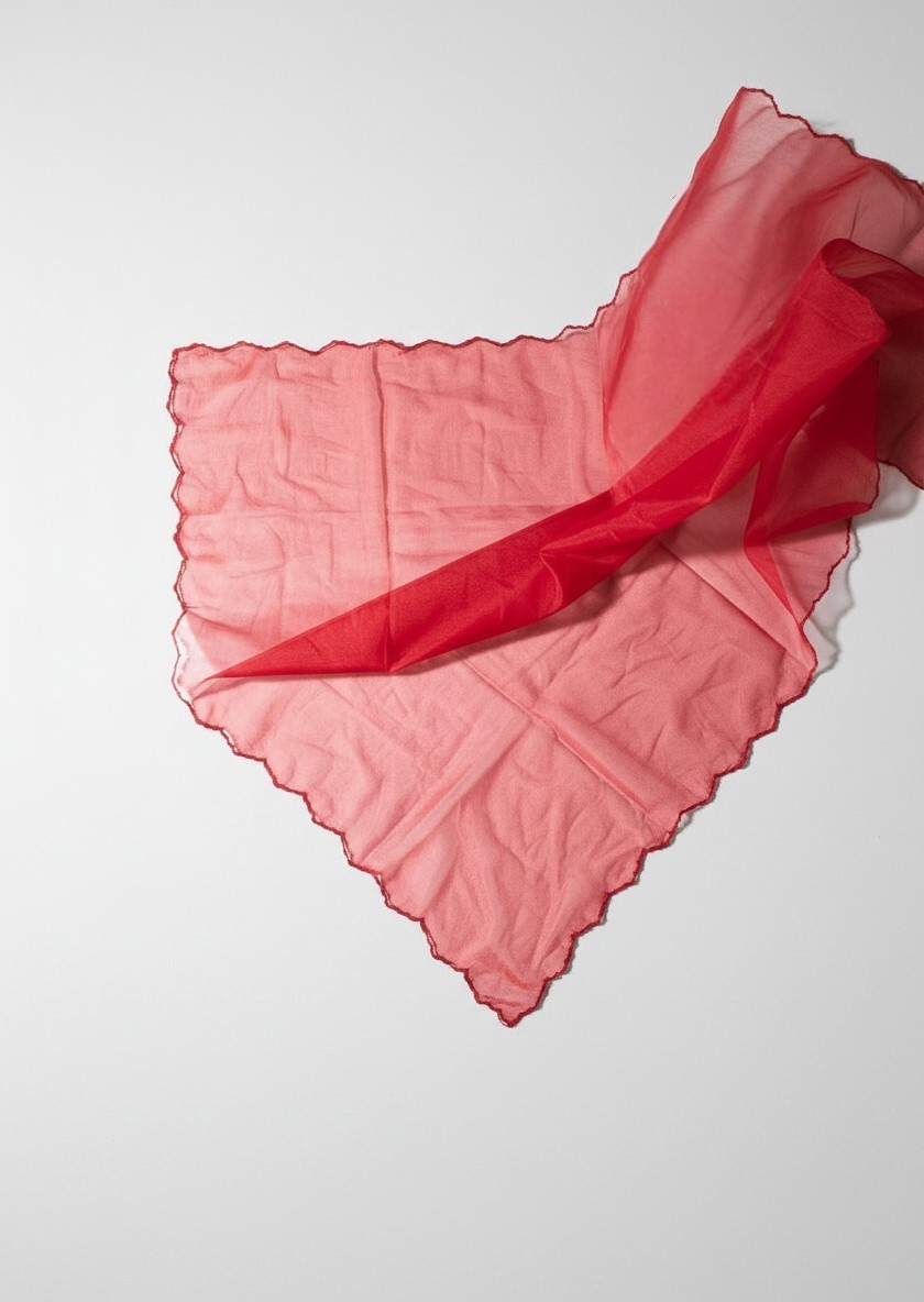 Cutwork Crimson Organza Dupatta