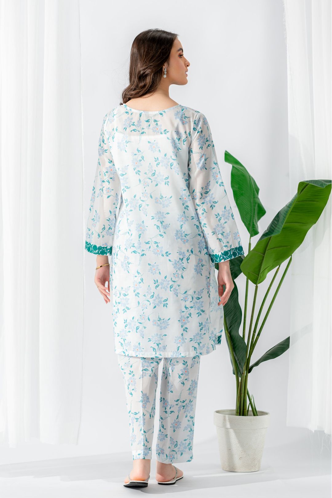 EL-Sea Green Suit-2PC