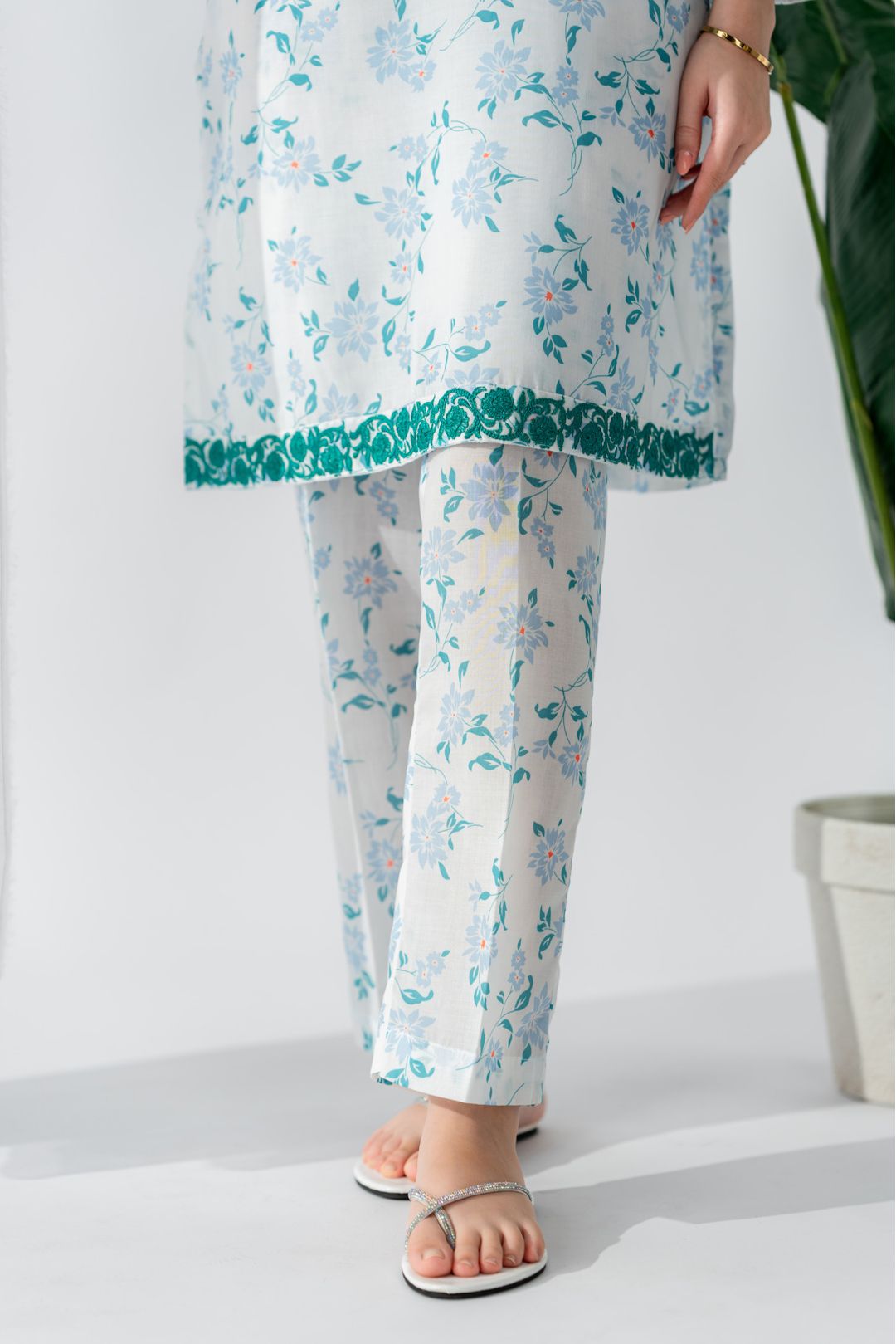 EL-Sea Green Suit-2PC