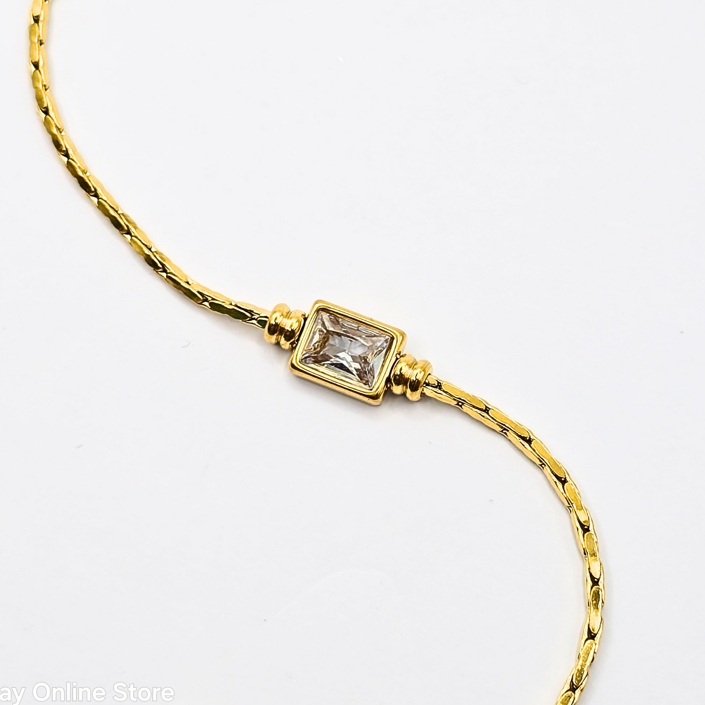 Square Zircon Braided Bracelet