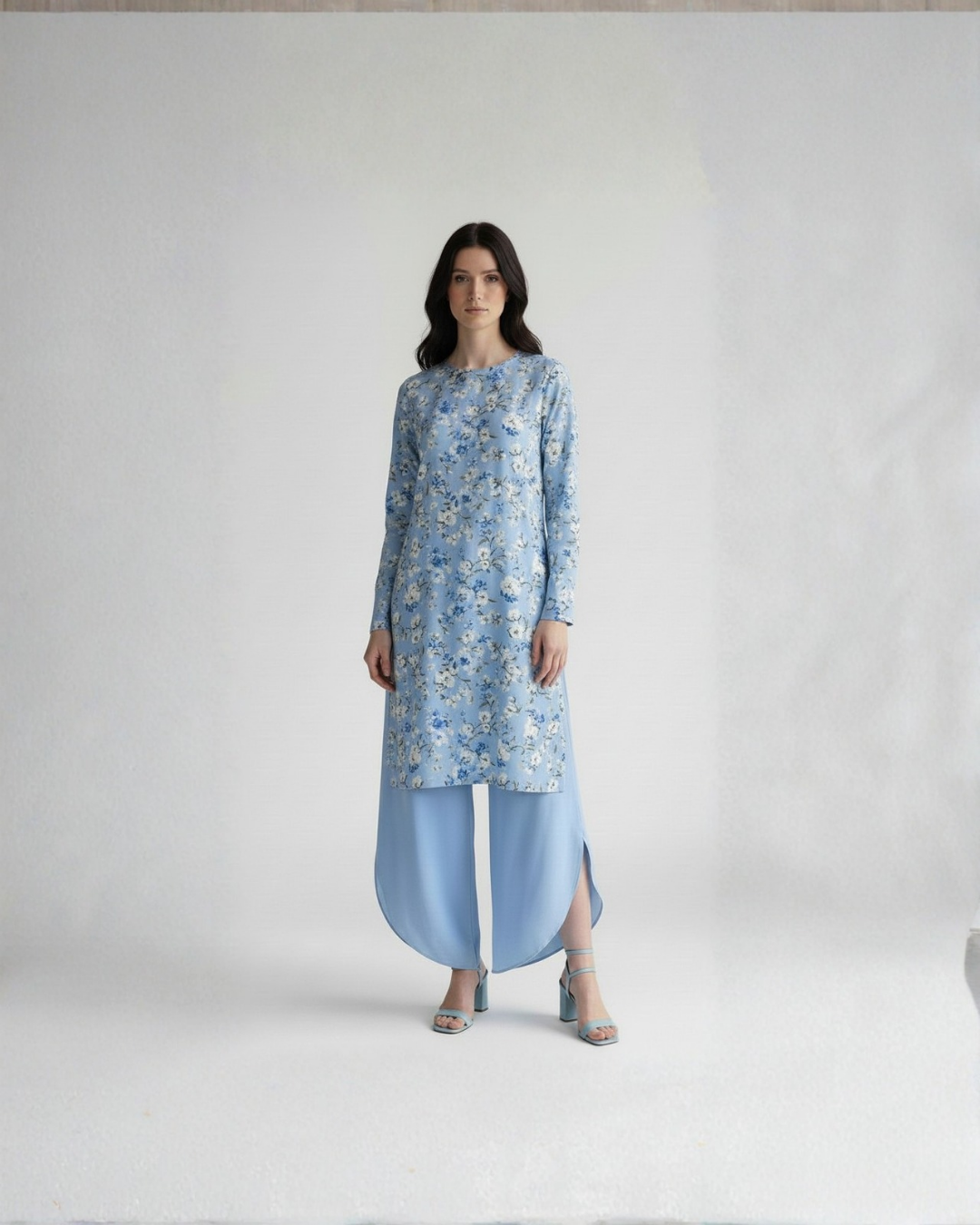 Ice Blue Tulip Pants