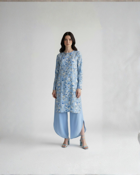 Ice Blue Tulip Pants