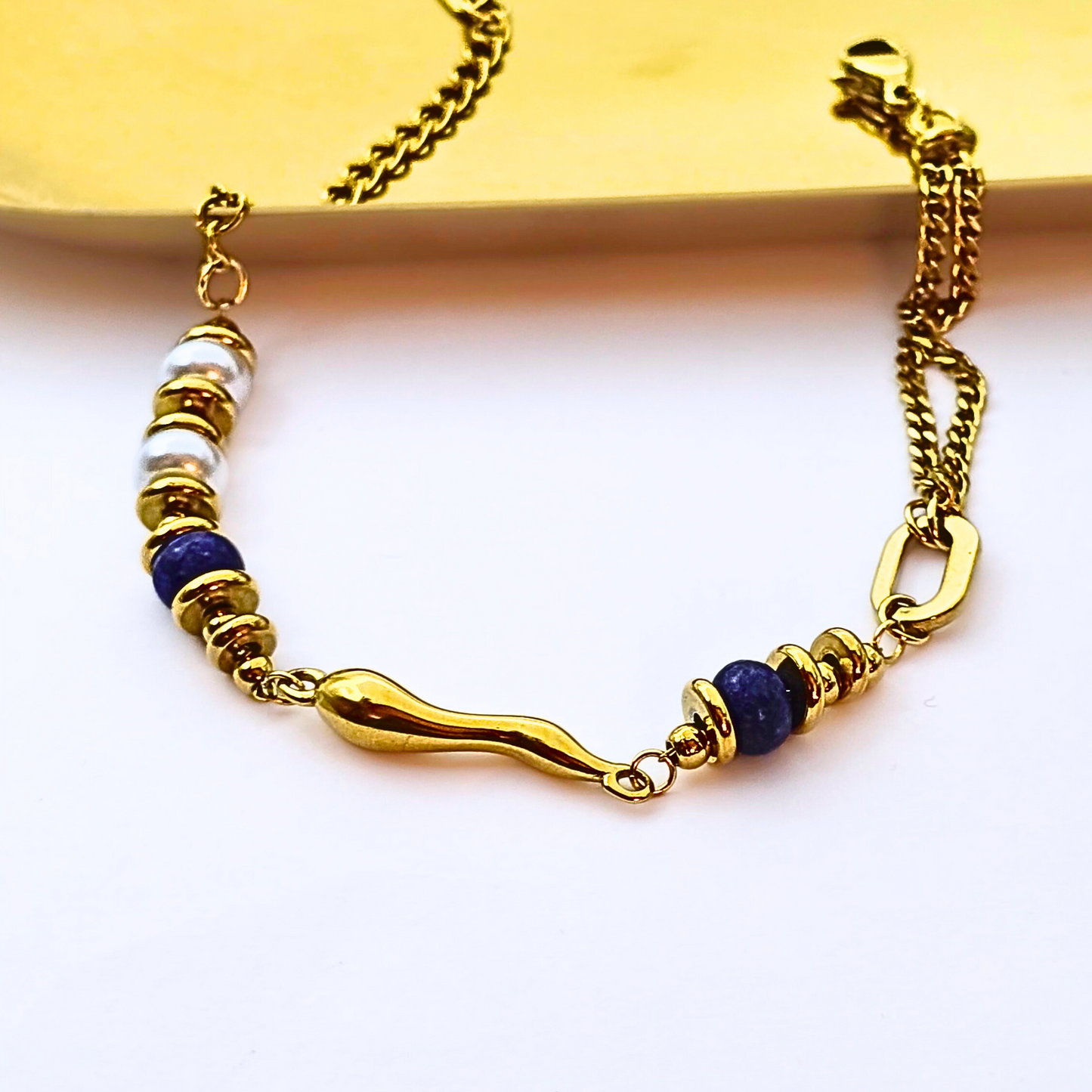 Lapis Lazuli Pearl Bracelet