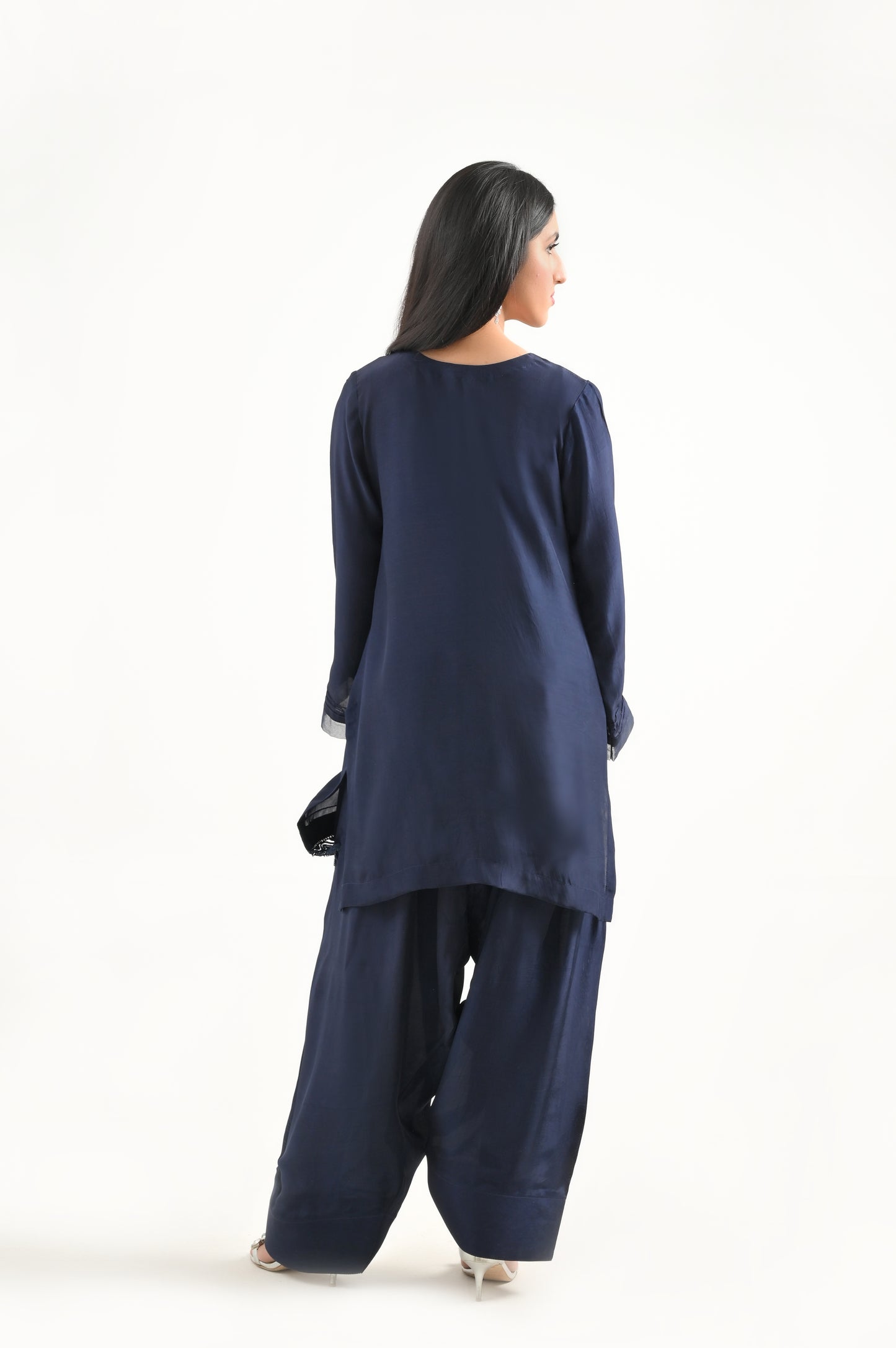 Navy Blue Farshi Set 2Pc