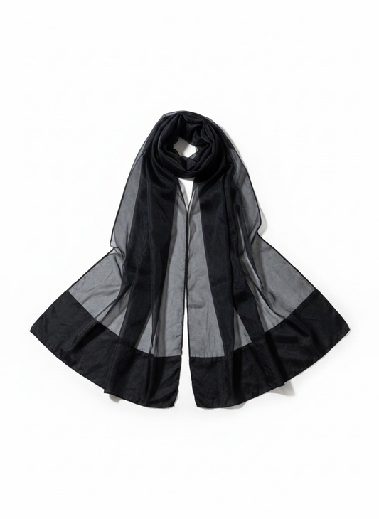 Black Organza Dupatta