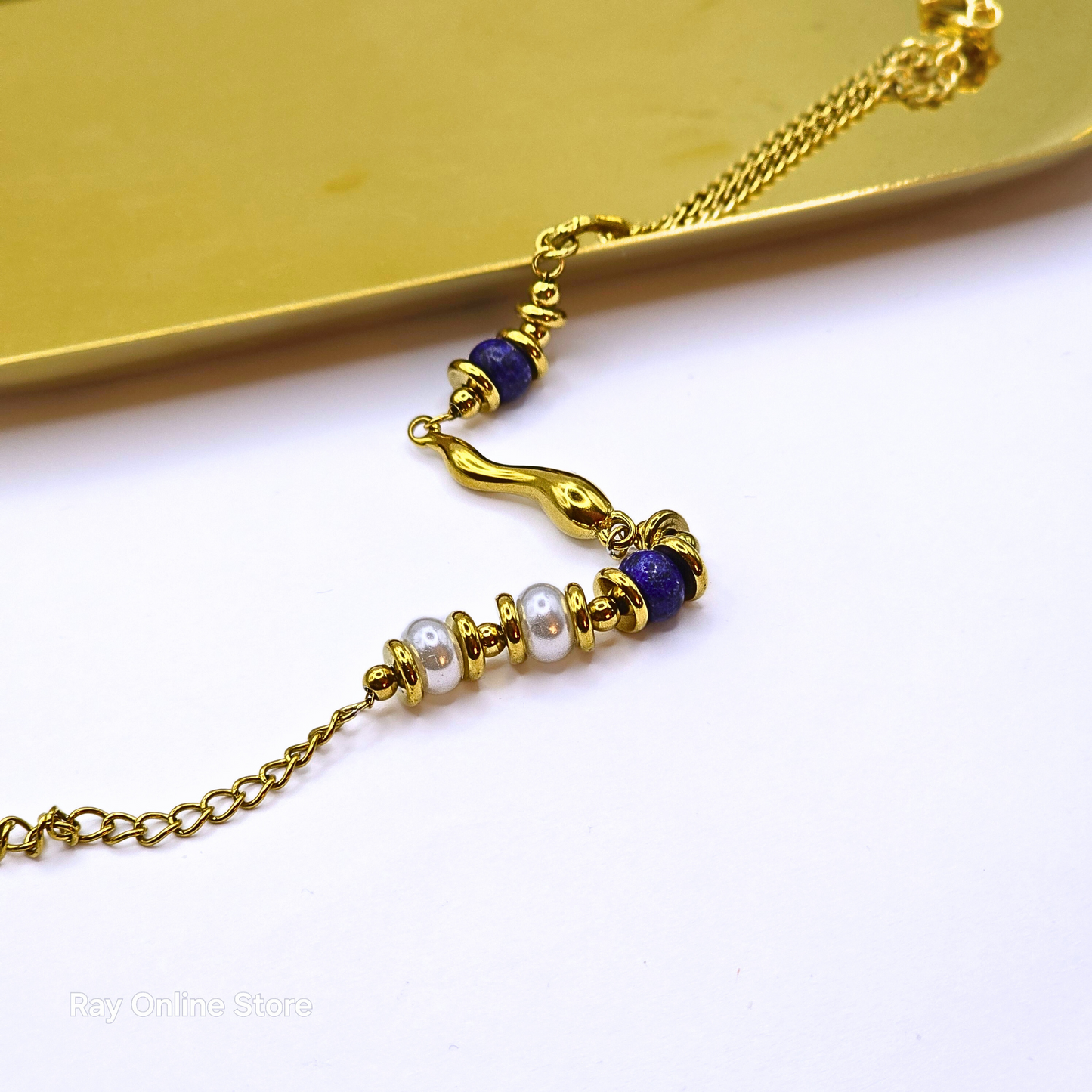 Lapis Lazuli Pearl Bracelet