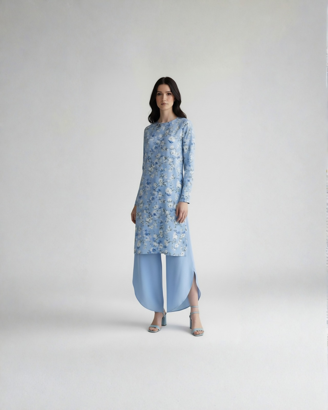 Ice Blue Tulip Pants