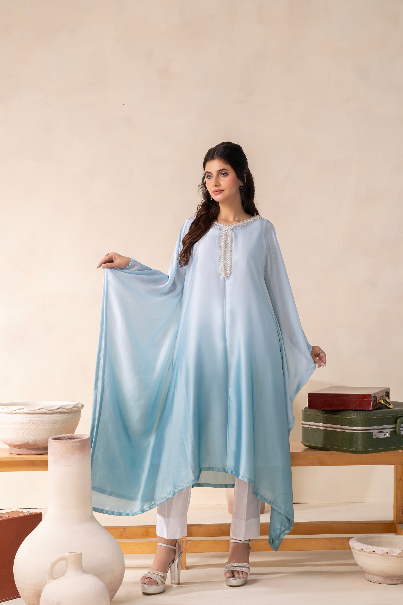 Blue Mirage Kaftan Set