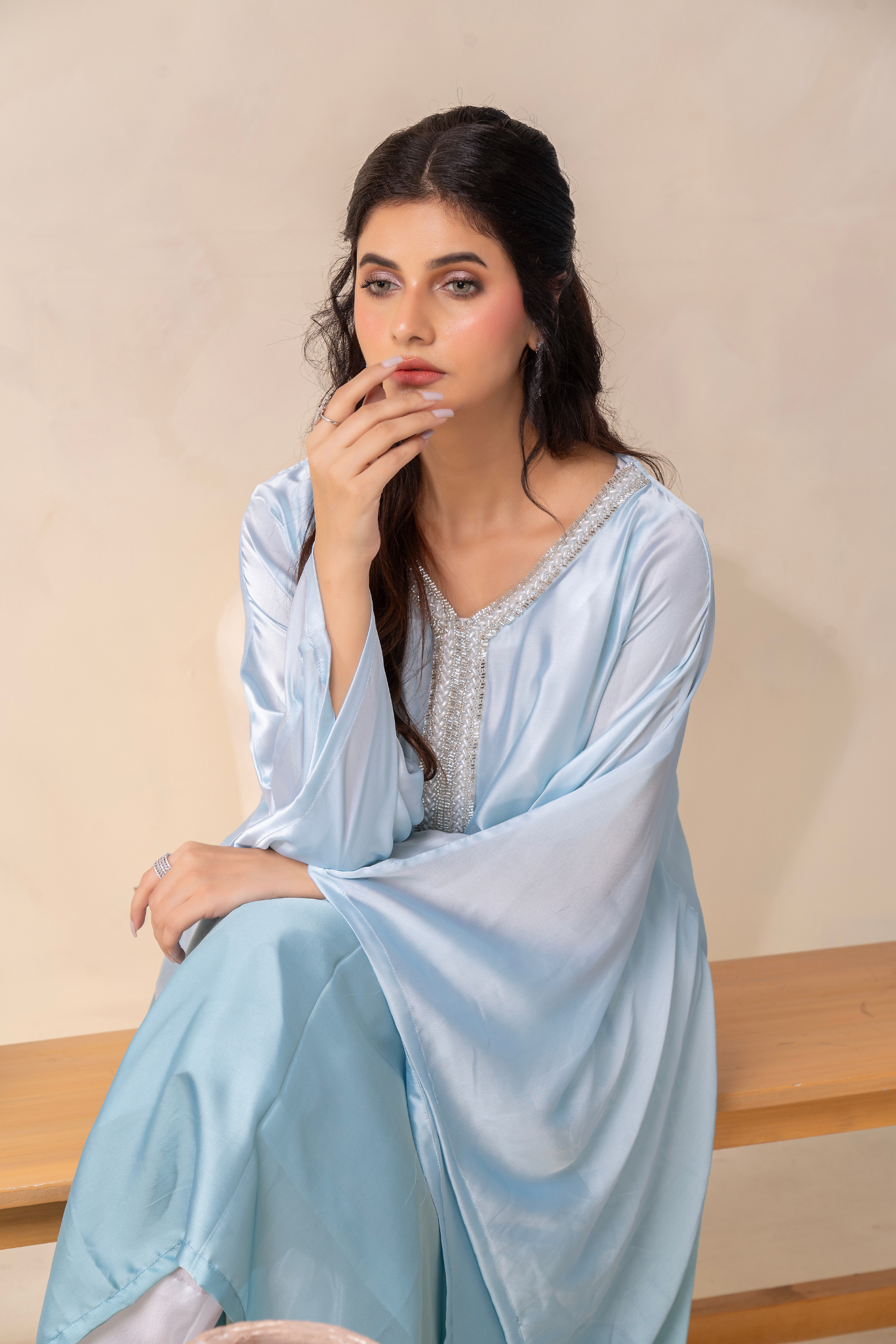 Blue Mirage Kaftan Set