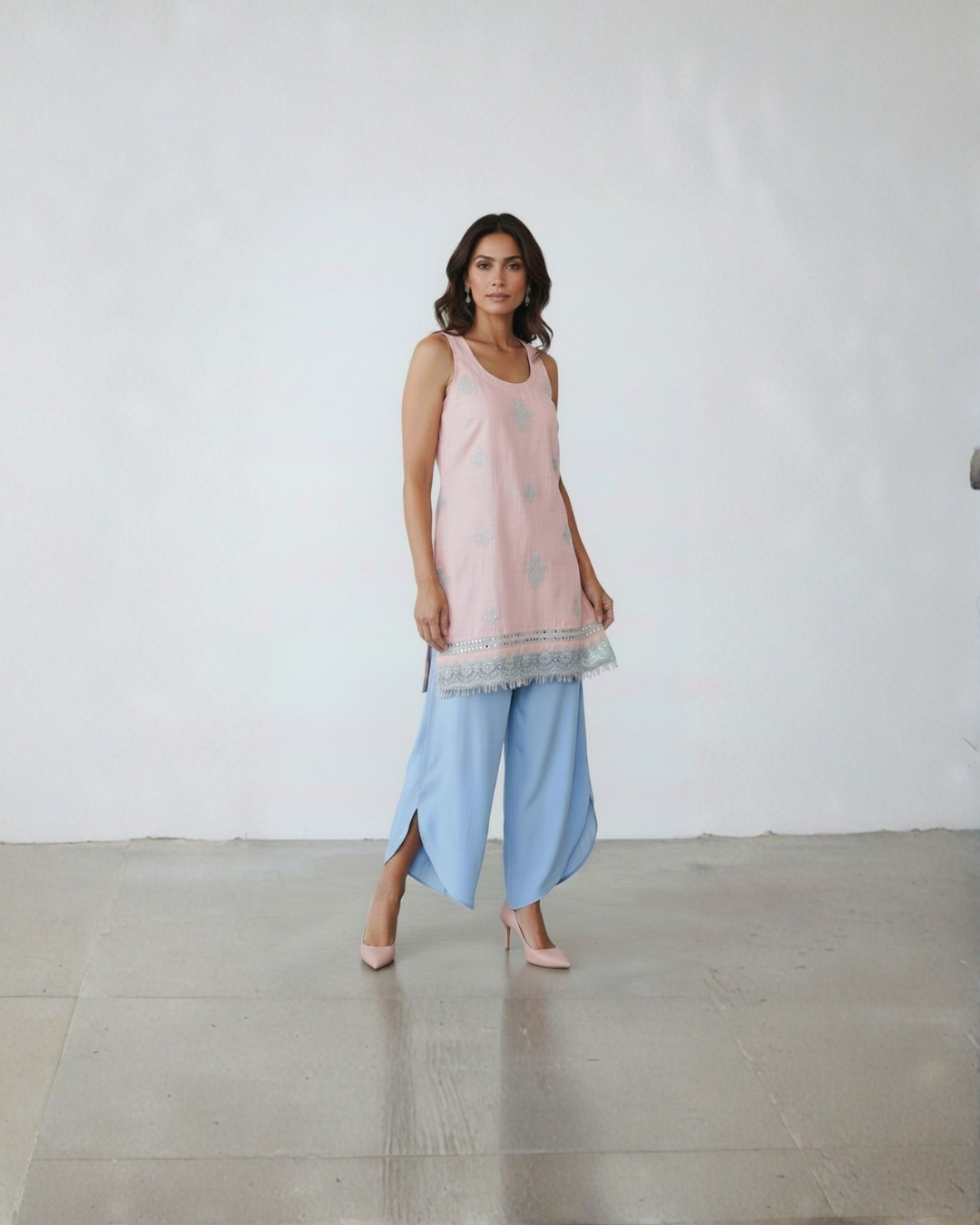 Ice Blue Tulip Pants