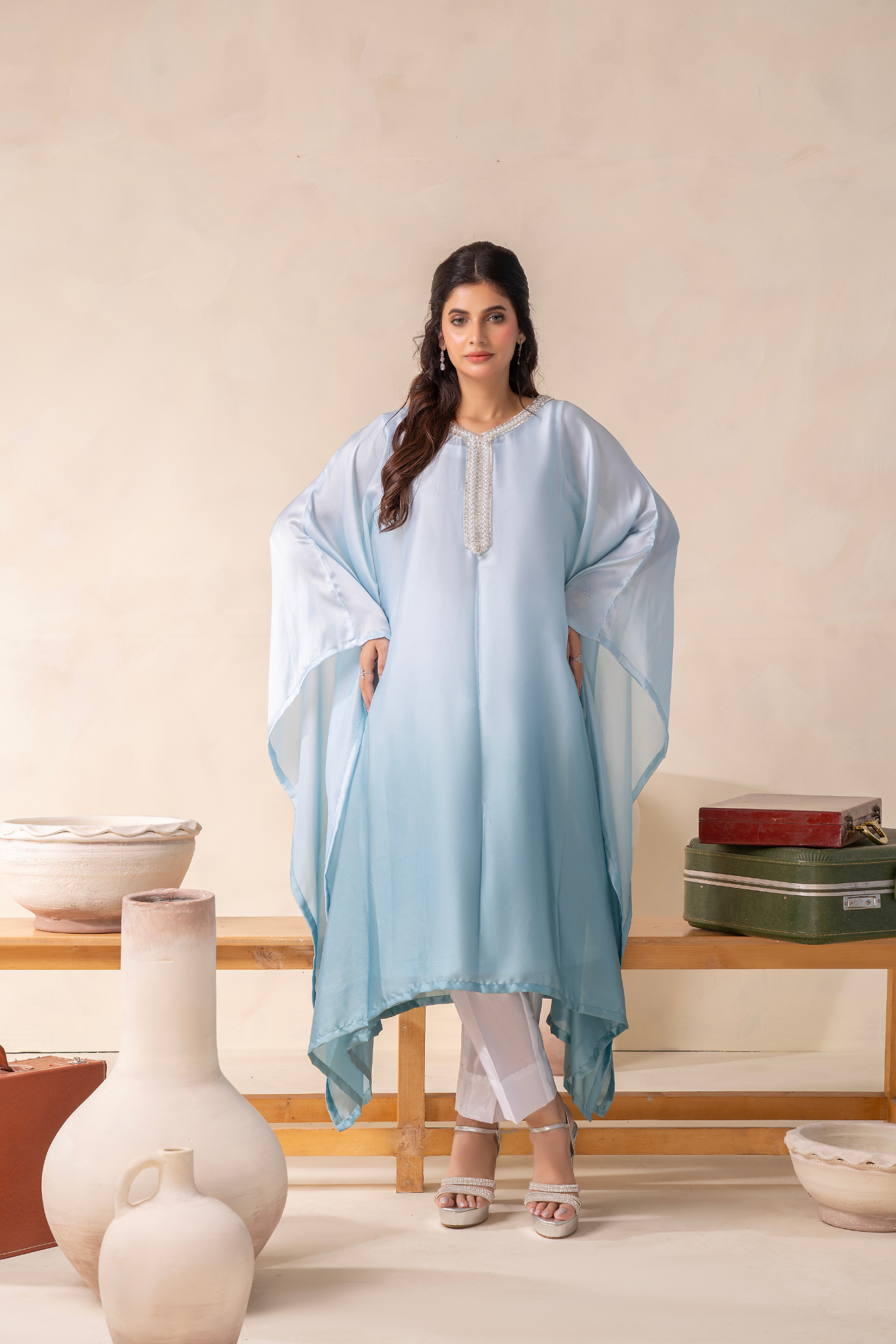 Blue Mirage Kaftan Set