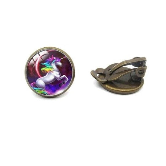 Unicorn Clip-on Earrings (non-pierced ears)