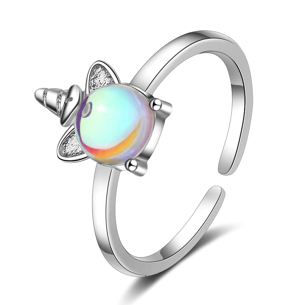 Unicorn Moonstone Ring