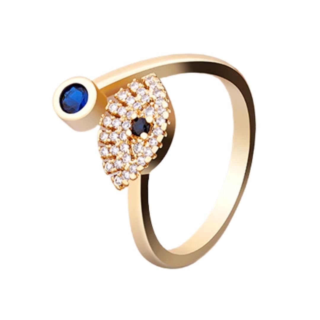 Turkish Eye Zircon Adjustable Ring