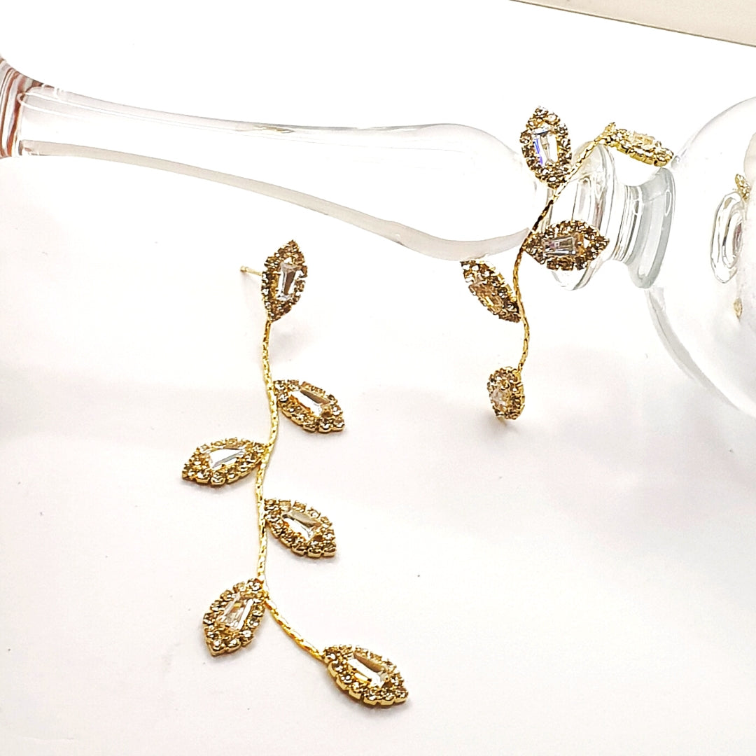 Gold Vine Earrings