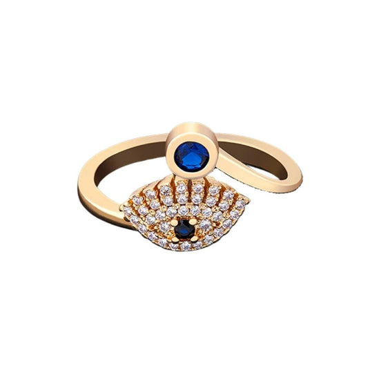 Turkish Eye Zircon Adjustable Ring