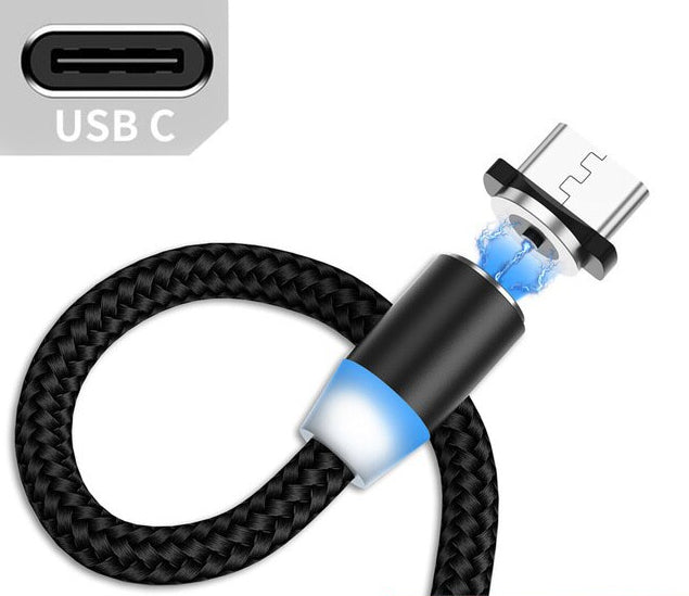 Black Magnetic Charging Cable with any choice of Pin