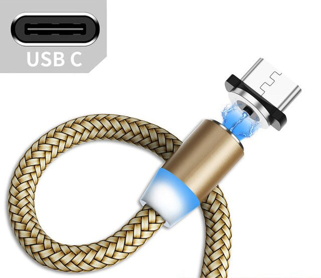 Gold Magnetic Charging Cable with any choice of Pin