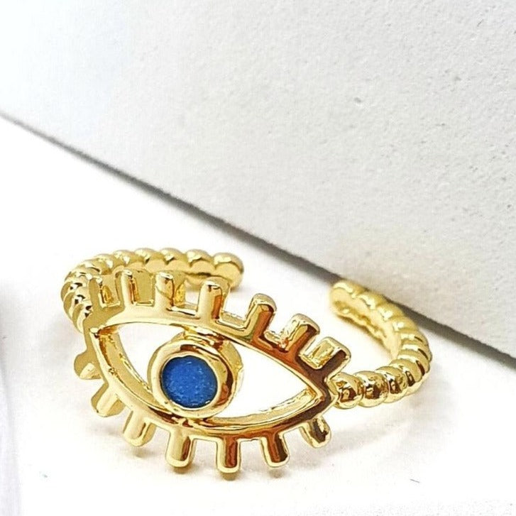 Turkish Eye Boho Ring (Adjustable)