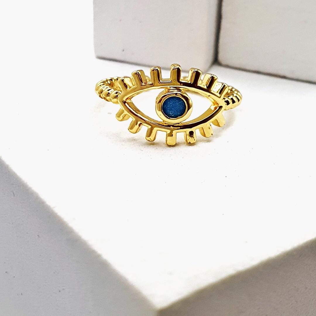 Turkish Eye Boho Ring (Adjustable Size)