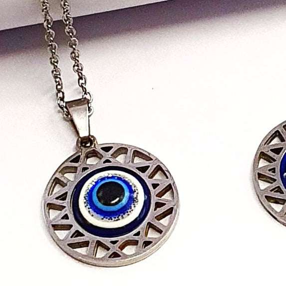 Turkish Intricate Silver Circle Necklace