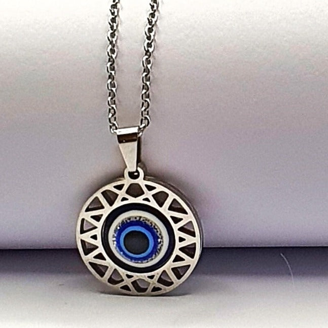 Turkish Intricate Silver Circle Necklace