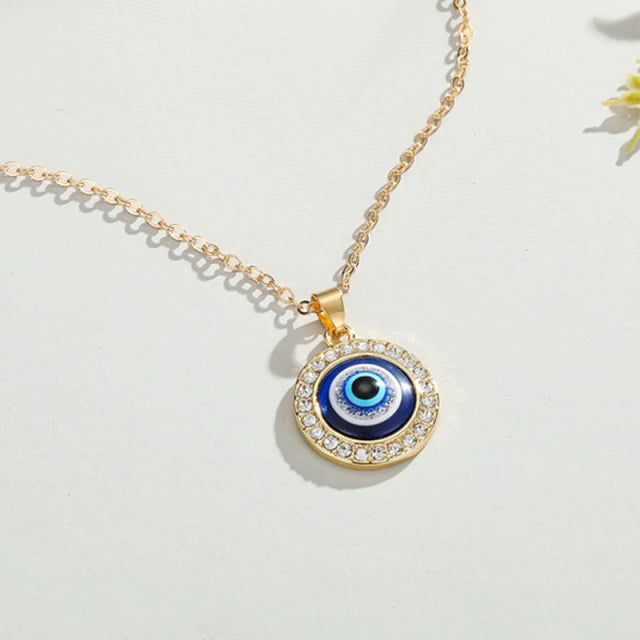 Crystal Turkish Eye Necklace