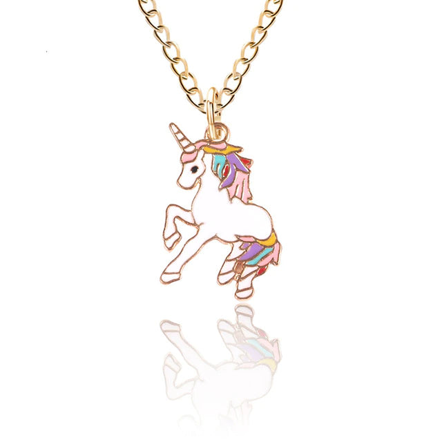 Colorful Unicorn Pendant with Chain