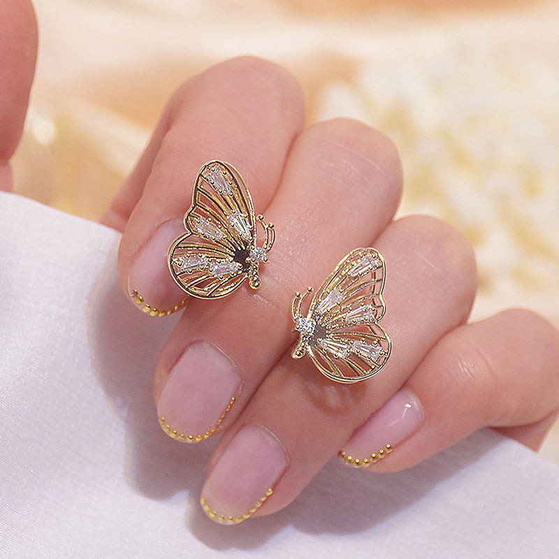 Butterfly Gold Wing Earrings