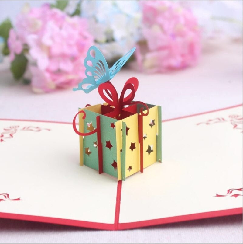 Pop-up Birthday Gift & Butterfly Card