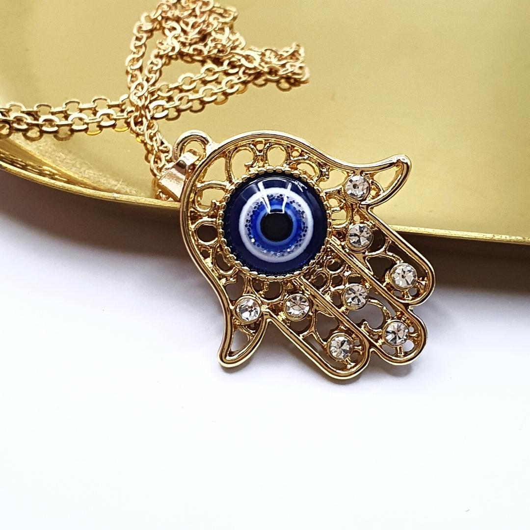 Magnified Hamsa Hand  Necklace