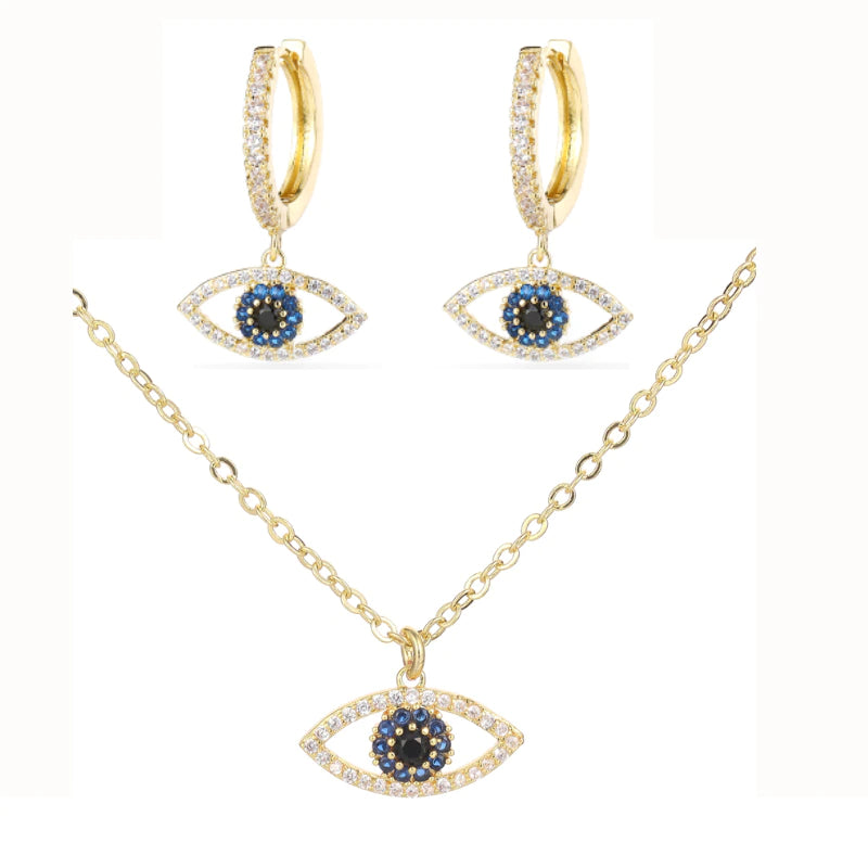 Hollow Turkish Eye Jewelry Set