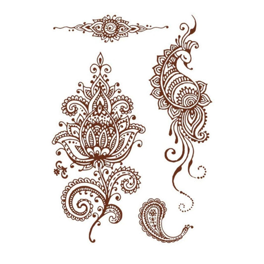 Paisley Brown Mehndi Tattoo