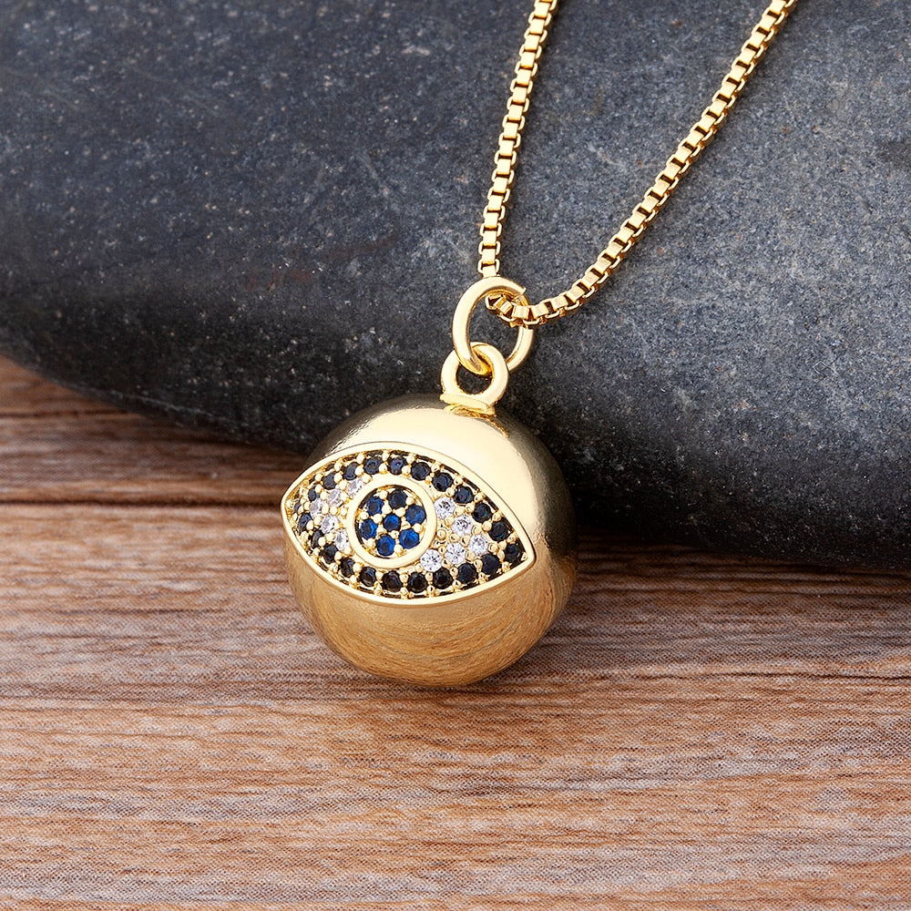 Turkish Gold Ball Clavicle Necklace