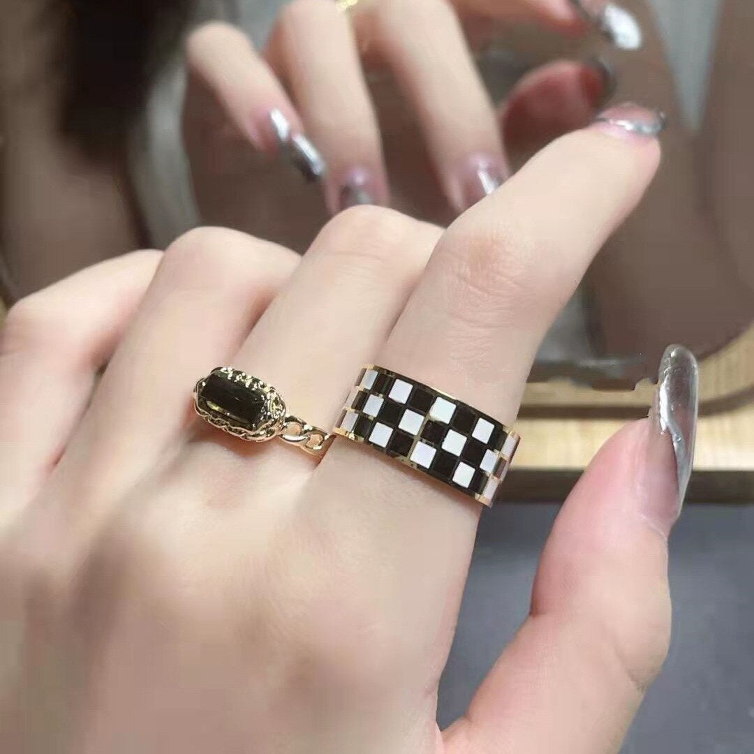 Checkered Ring (Adjustable)