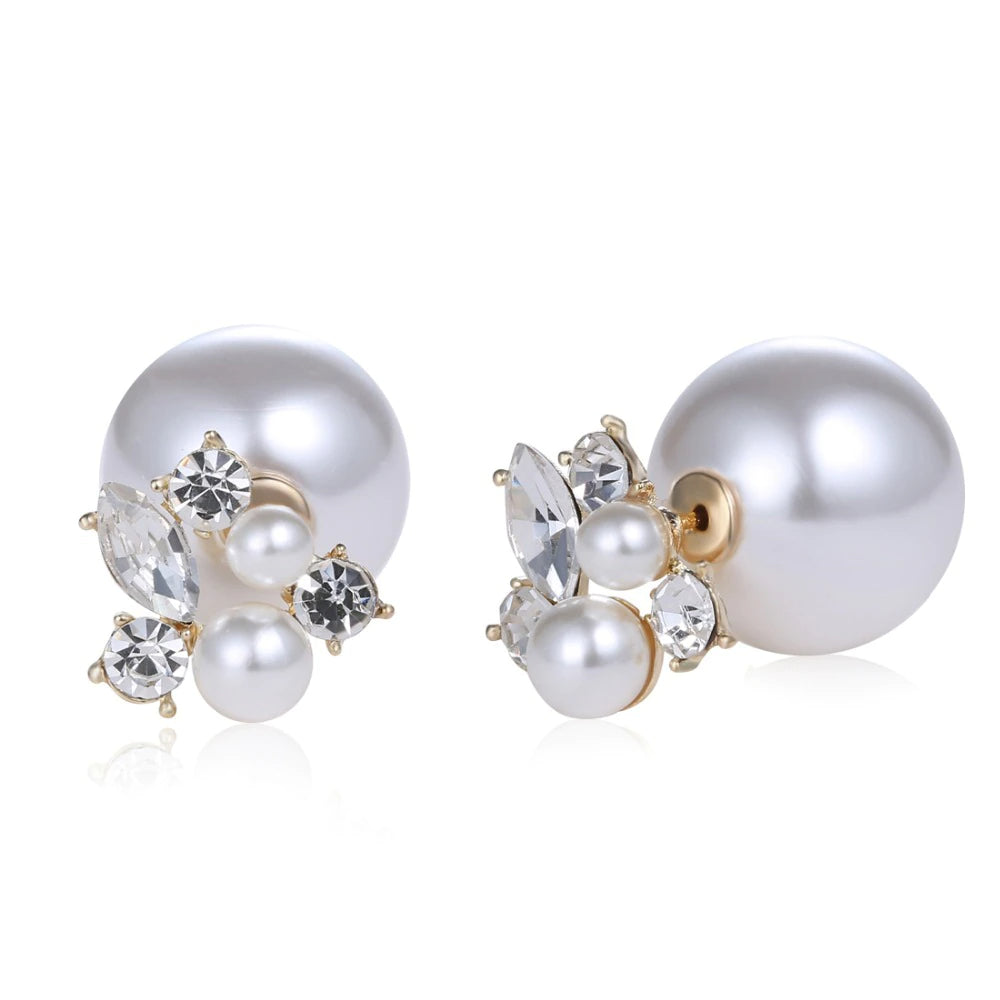 Double Sided Pearl Studs