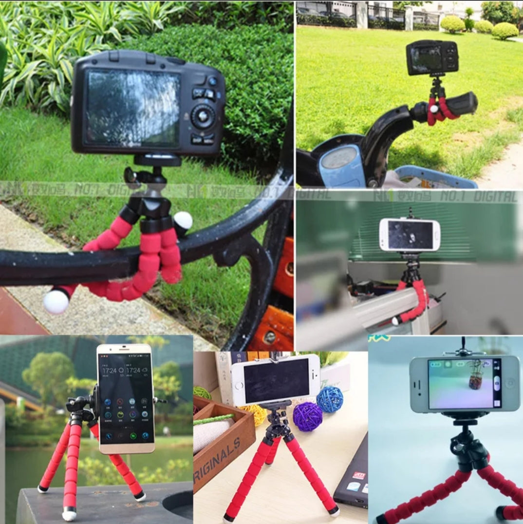 Mini Adjustable and  Flexible Sponge Octopus Tripod for Camera, Cell Phone