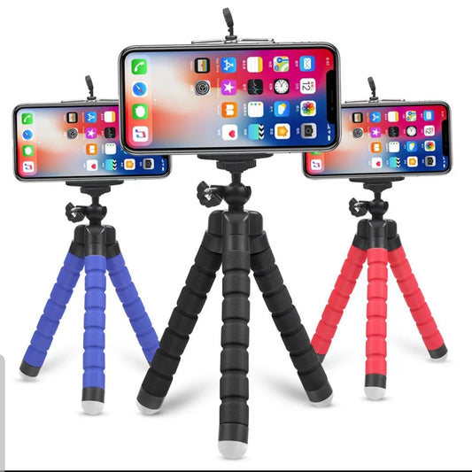 Mini Adjustable and  Flexible Sponge Octopus Tripod for Camera, Cell Phone